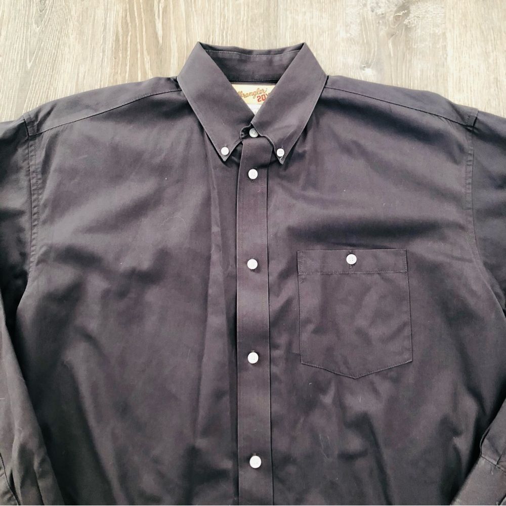 Wrangler 20x Long Sleeve Western Button Up Long Sleeve Shirt Gray Mens Large - Picture 2 of 11